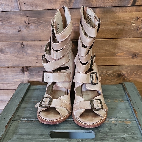 Freebird Sandals Bond Boots Buckle Straps Gladiator 7 - Picture 3 of 11